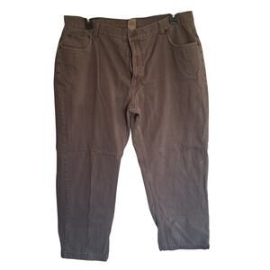 Scandia Woods Men’s Flannel Lined Brown Canvas Pants 40x28 Heavyweight